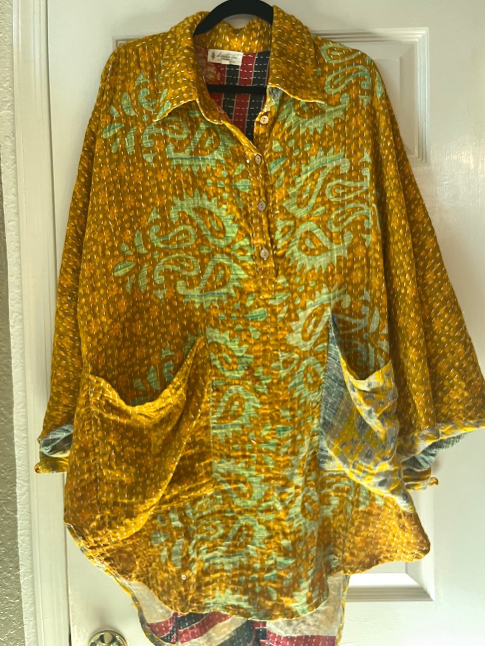 Kantha Bae boho poet blouse